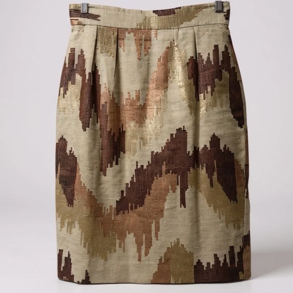 Anthropologie Tracy Reese Ikat Embroidered Pencil Skirt Size 8